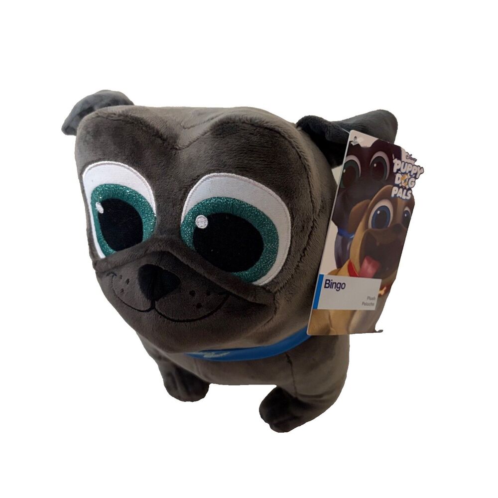 Disney Junior Bingo Dog Plush Stuffed Animal Black NWT